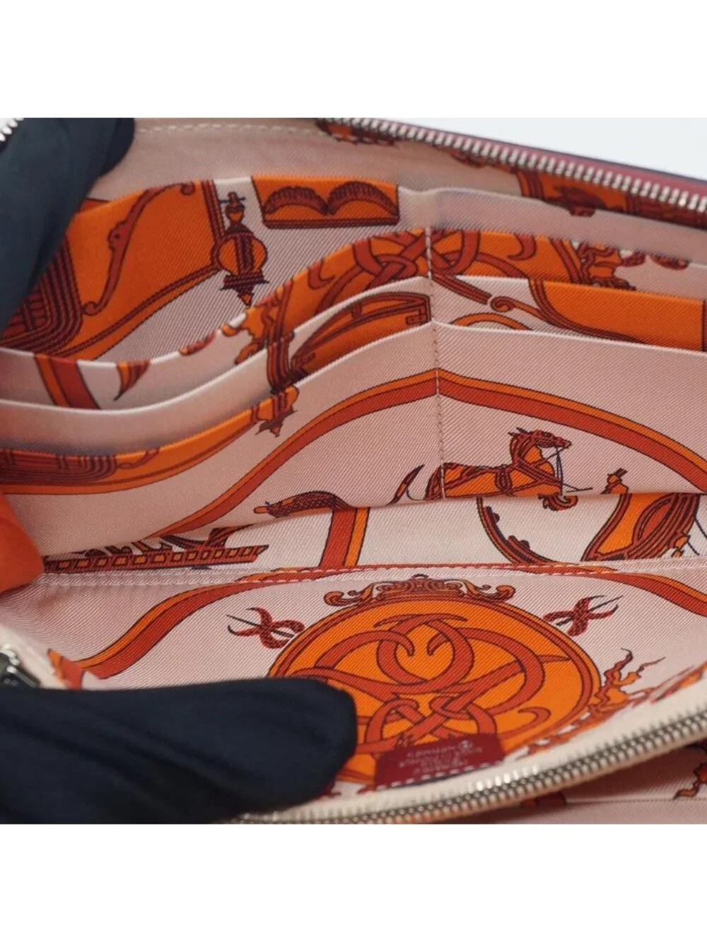 Hermes Azap Long Silk'in Bordeaux Red Silver Wallet